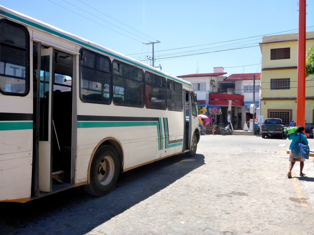 Taking the bus to Melaque