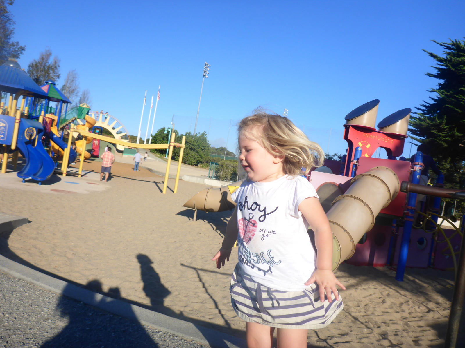 Great playground - she didn't stop moving